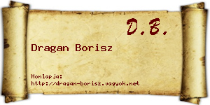 Dragan Borisz névjegykártya